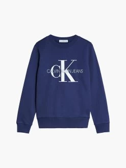 Calvin Klein Kids Unisex 8-16 Organic Cotton Logo Sweatshirt