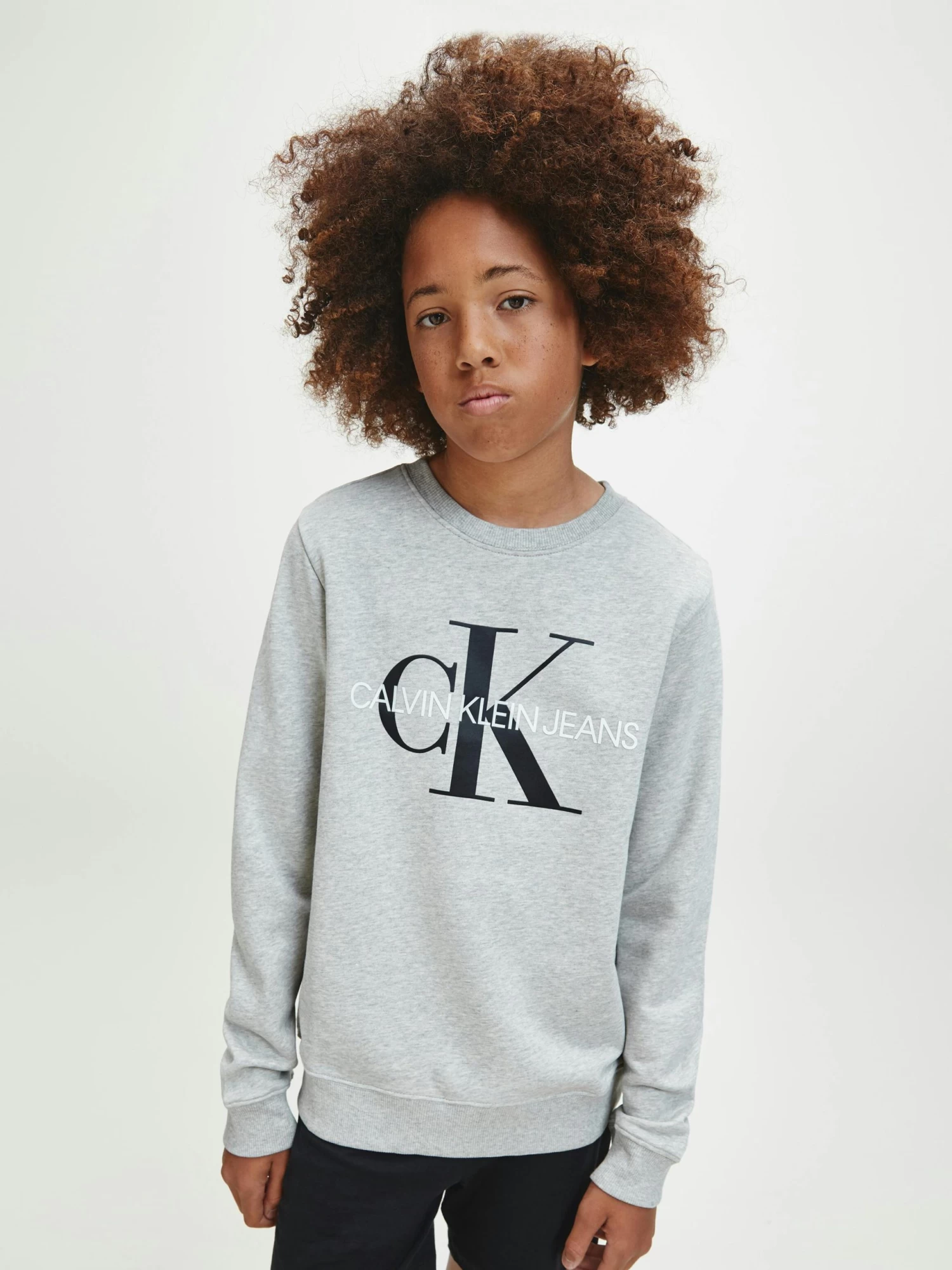 Calvin Klein Kids Unisex 4-7 Organic Cotton Logo Sweatshirt - Image 3