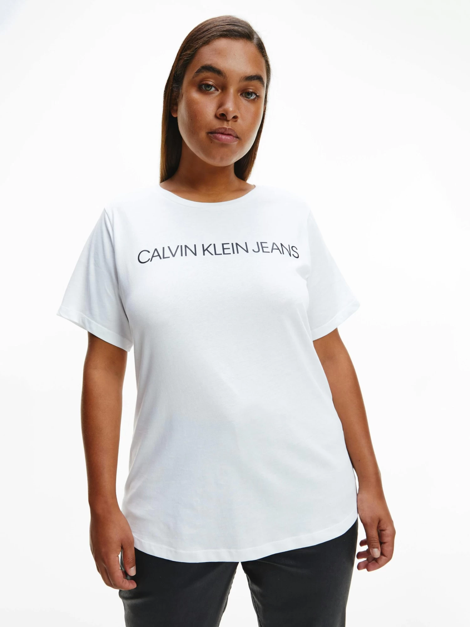Calvin Klein Plus Size Organic Cotton Logo T-Shirt - Image 2