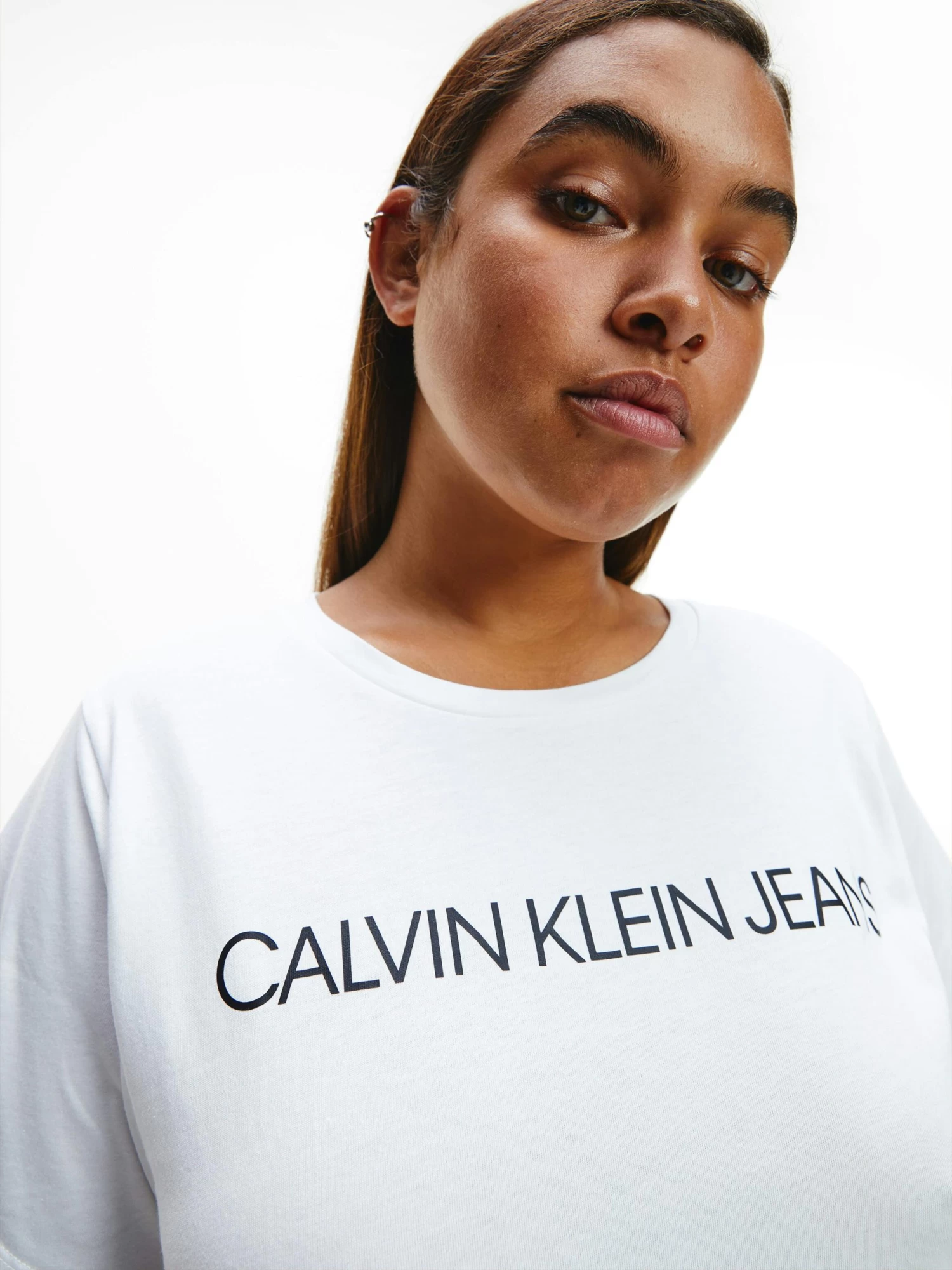 Calvin Klein Plus Size Organic Cotton Logo T-Shirt - Image 5
