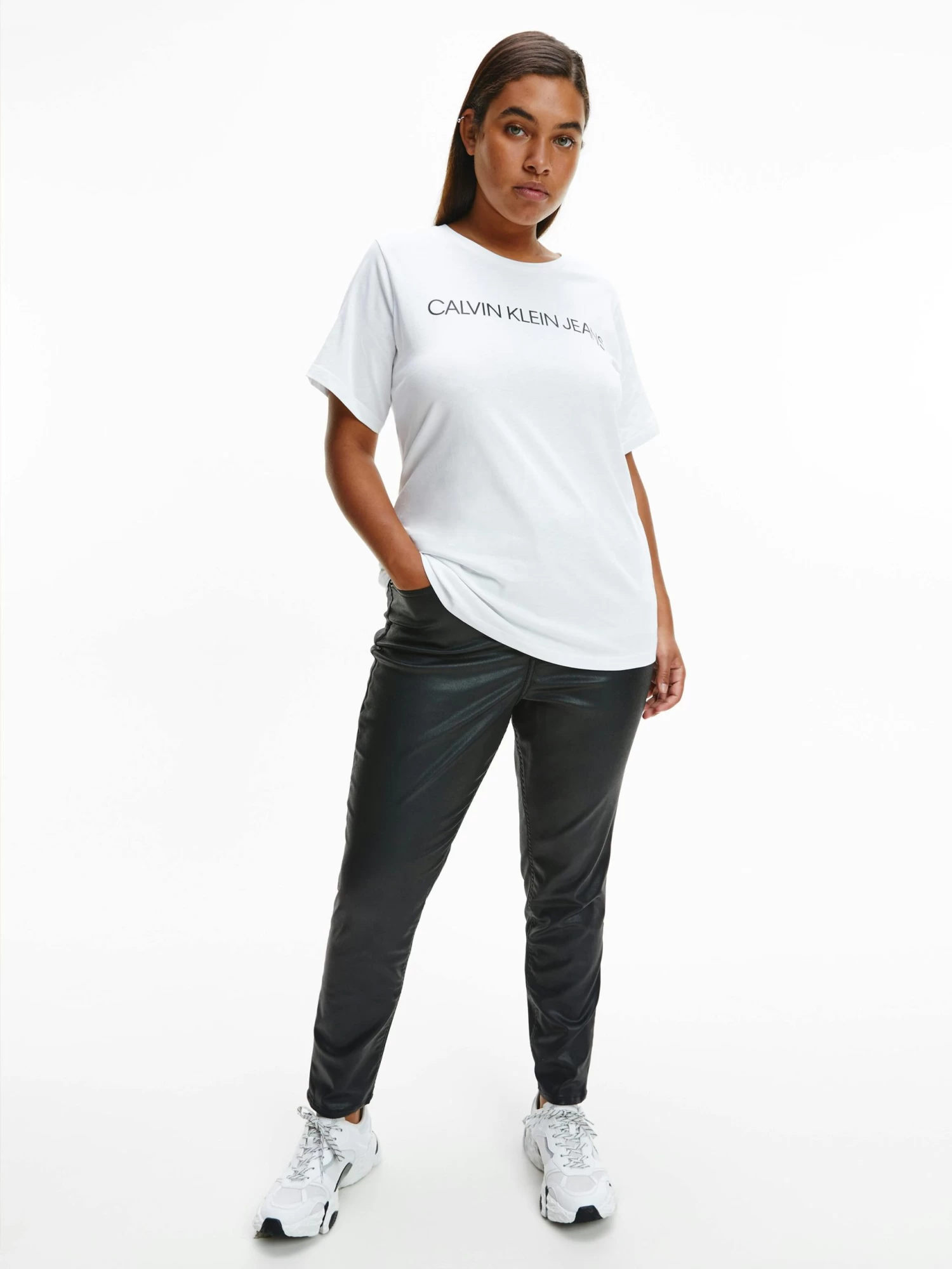 Calvin Klein Plus Size Organic Cotton Logo T-Shirt - Image 6
