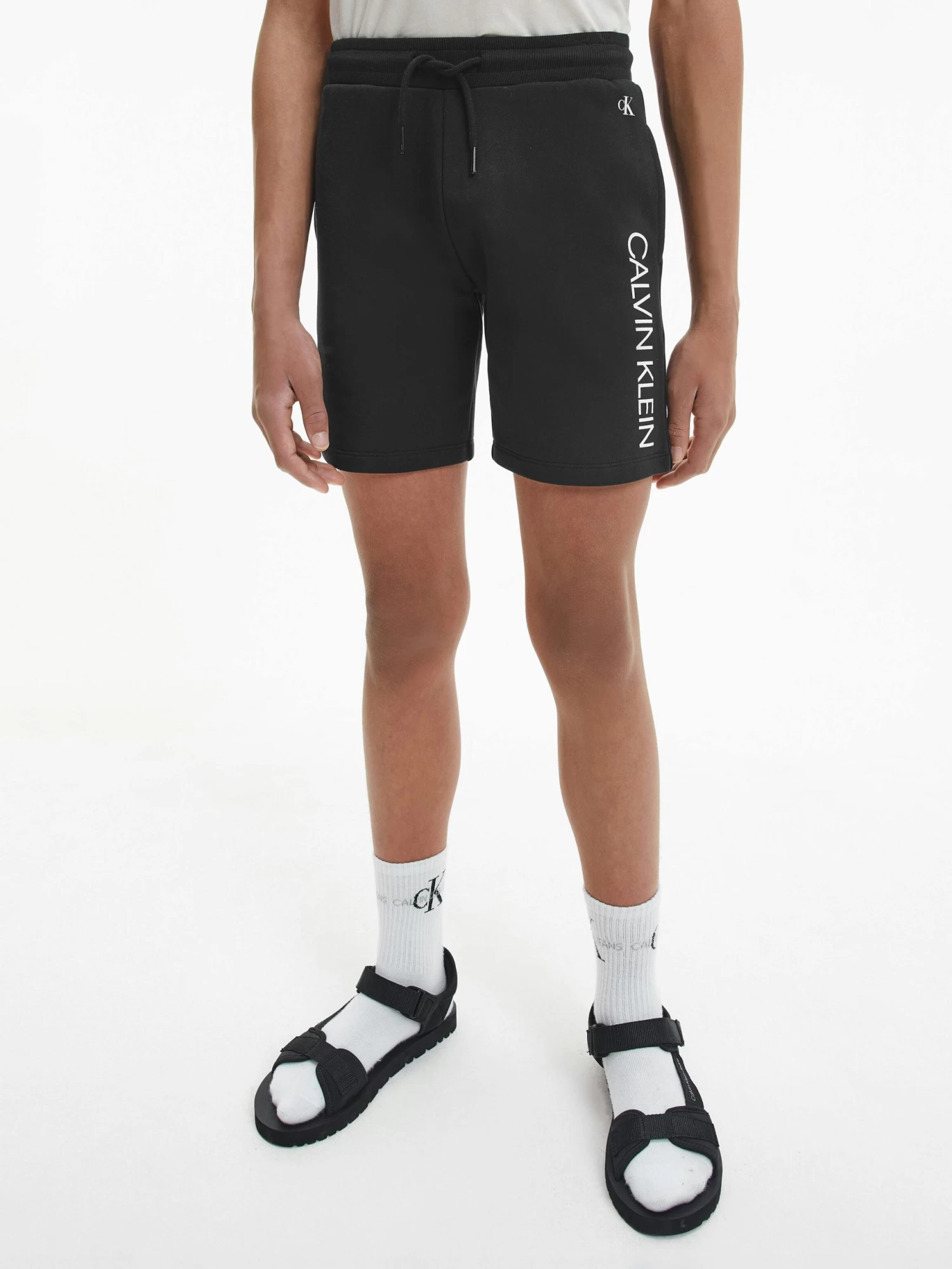 Calvin Klein Boys 8-16 Logo Jogger Shorts - Image 2
