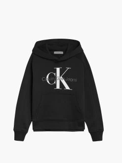Calvin Klein Girls 8-16 Glow In The Dark Logo Hoodie