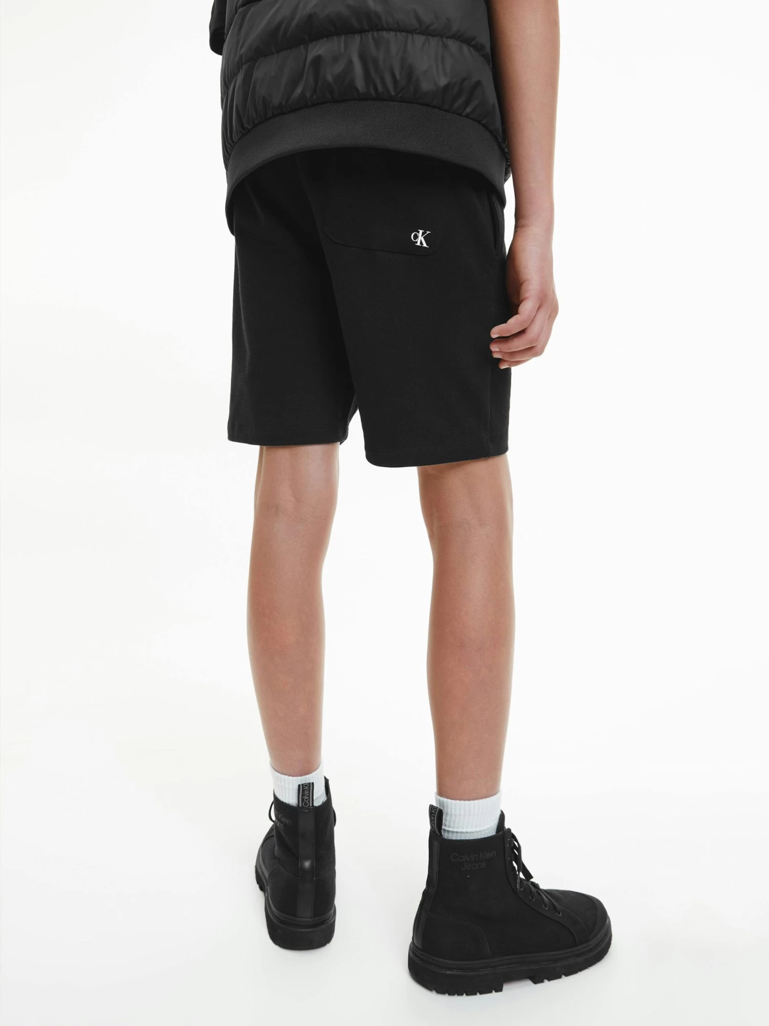 Calvin Klein Boys 4-7 Recycled Logo Jogger Shorts - Image 3