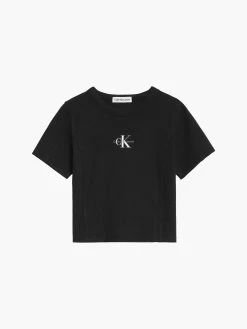 Calvin Klein Girls 8-16 Rib Jersey Cropped T-shirt