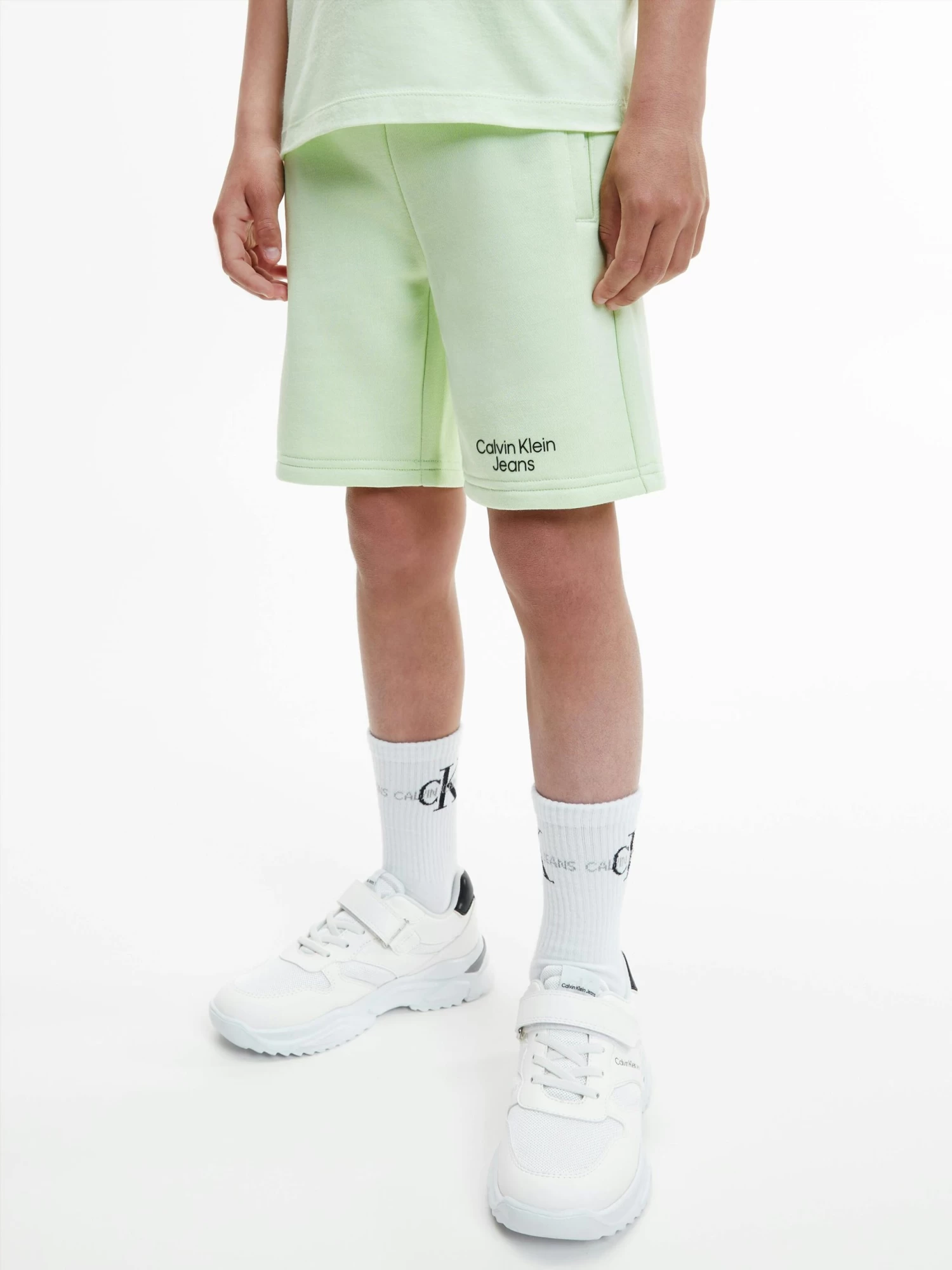 Calvin Klein Boys 4-7 Slim Jogger Shorts - Image 3