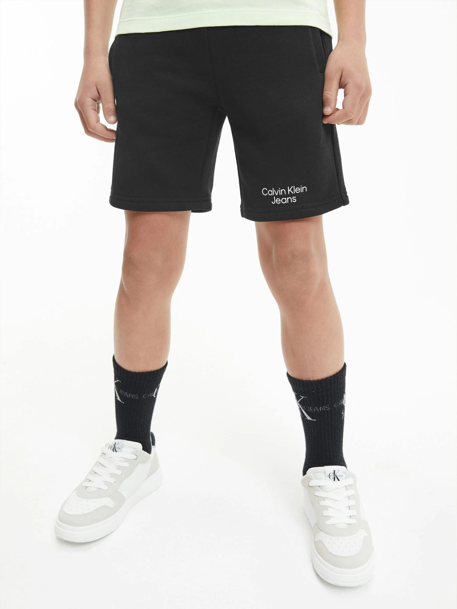 Calvin Klein Boys 8-16 Slim Jogger Shorts - Image 6