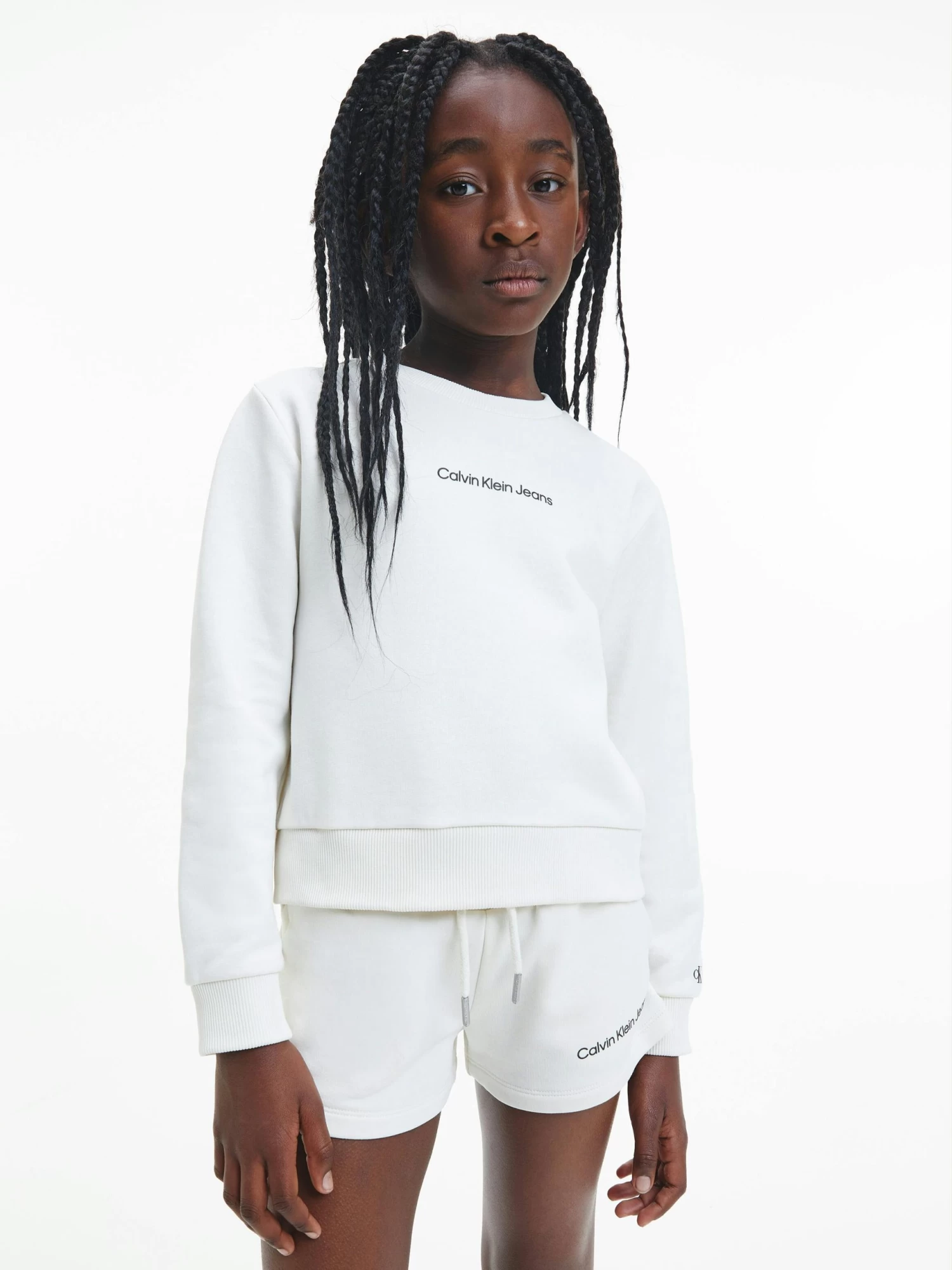 Calvin Klein Girls 8-16 Sweatshirt And Shorts Set - Image 6