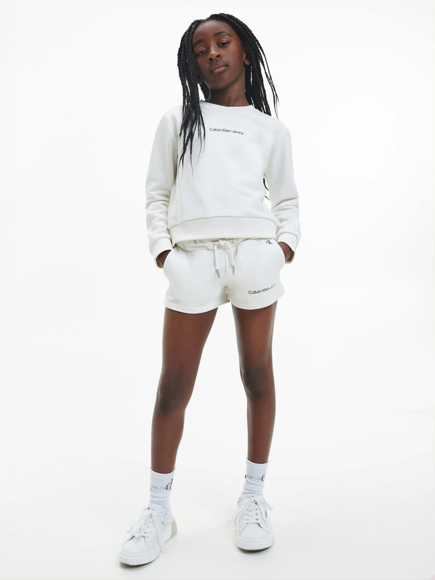 Calvin Klein Girls 8-16 Sweatshirt And Shorts Set - Image 15