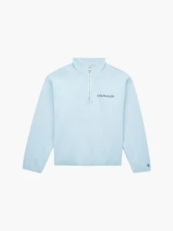 Calvin Klein Kids Unisex 8-16 Unisex Zip Neck Sweatshirt