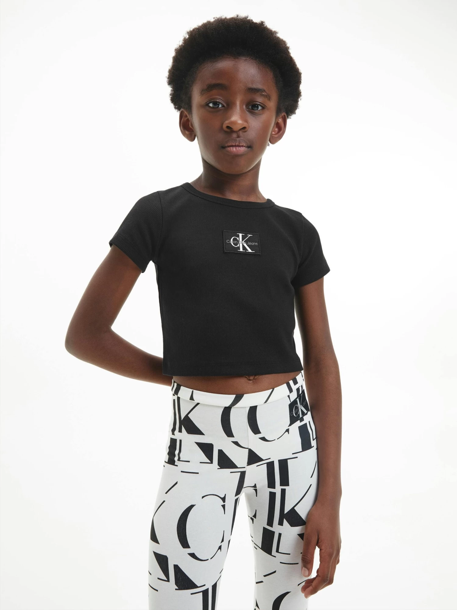 Calvin Klein Girls 8-16 Ribbed Logo T-shirt - Image 4