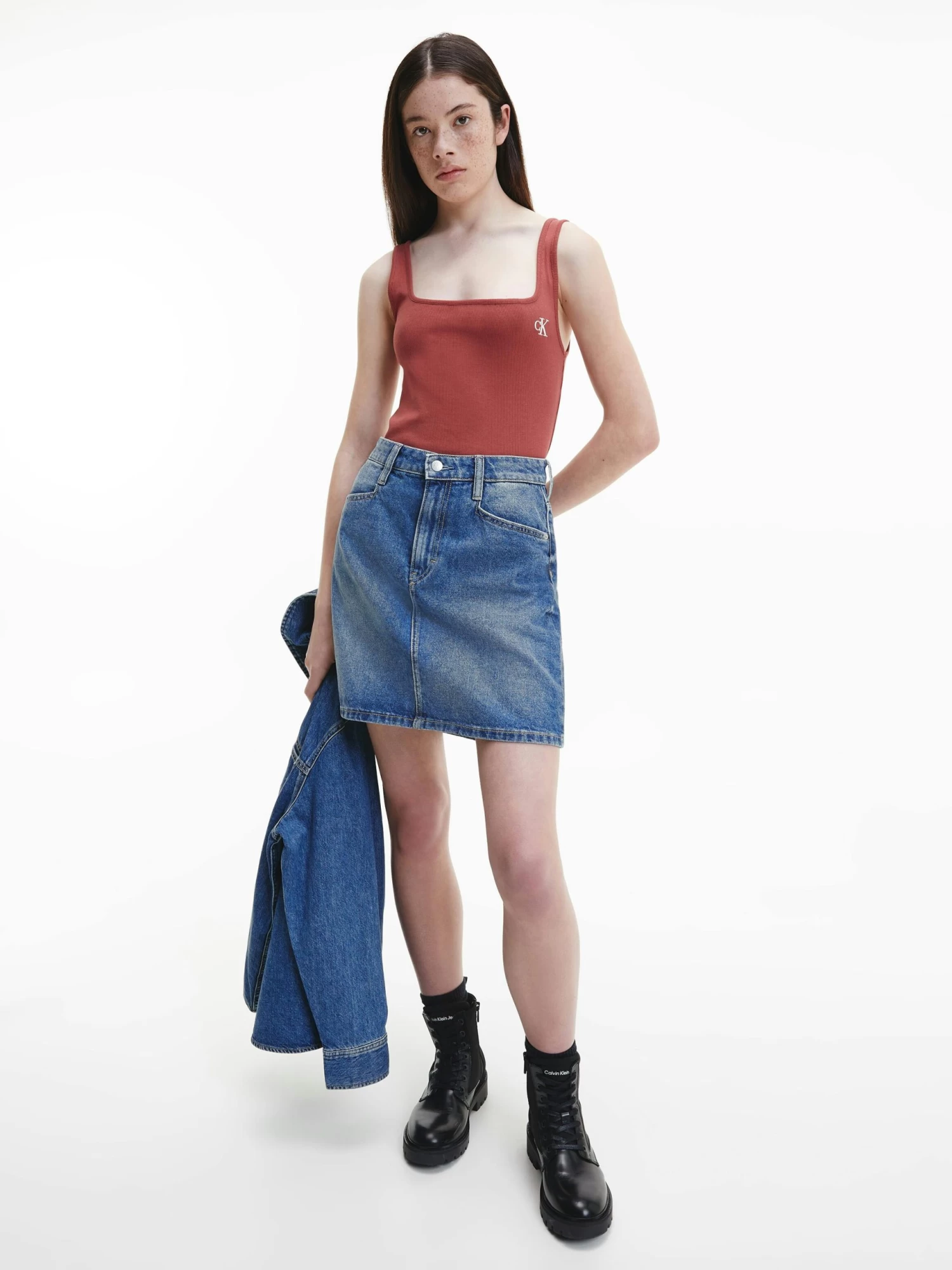 Calvin Klein Slim Ribbed Tank Top - Image 4