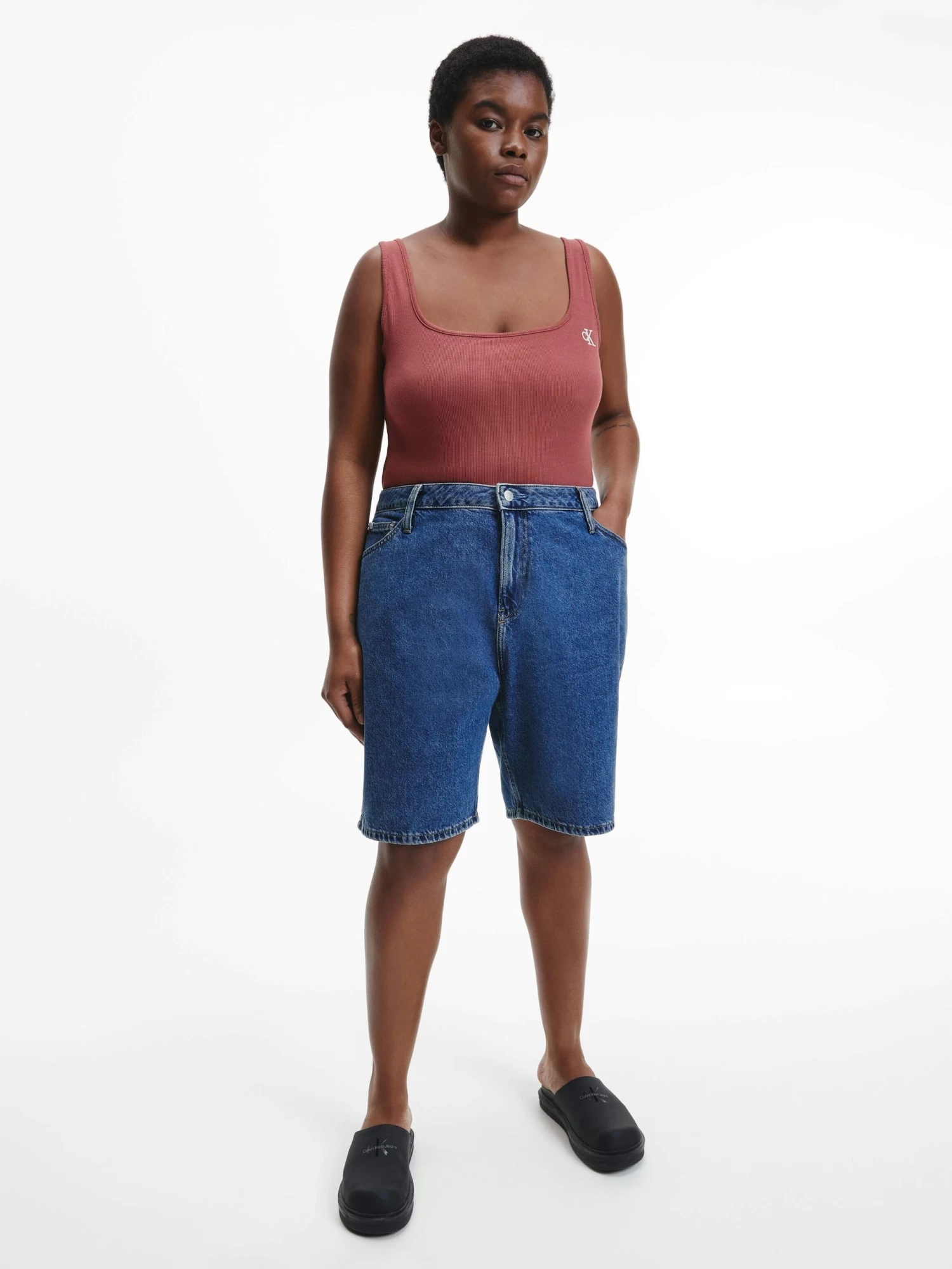 Calvin Klein Slim Ribbed Tank Top - Image 5