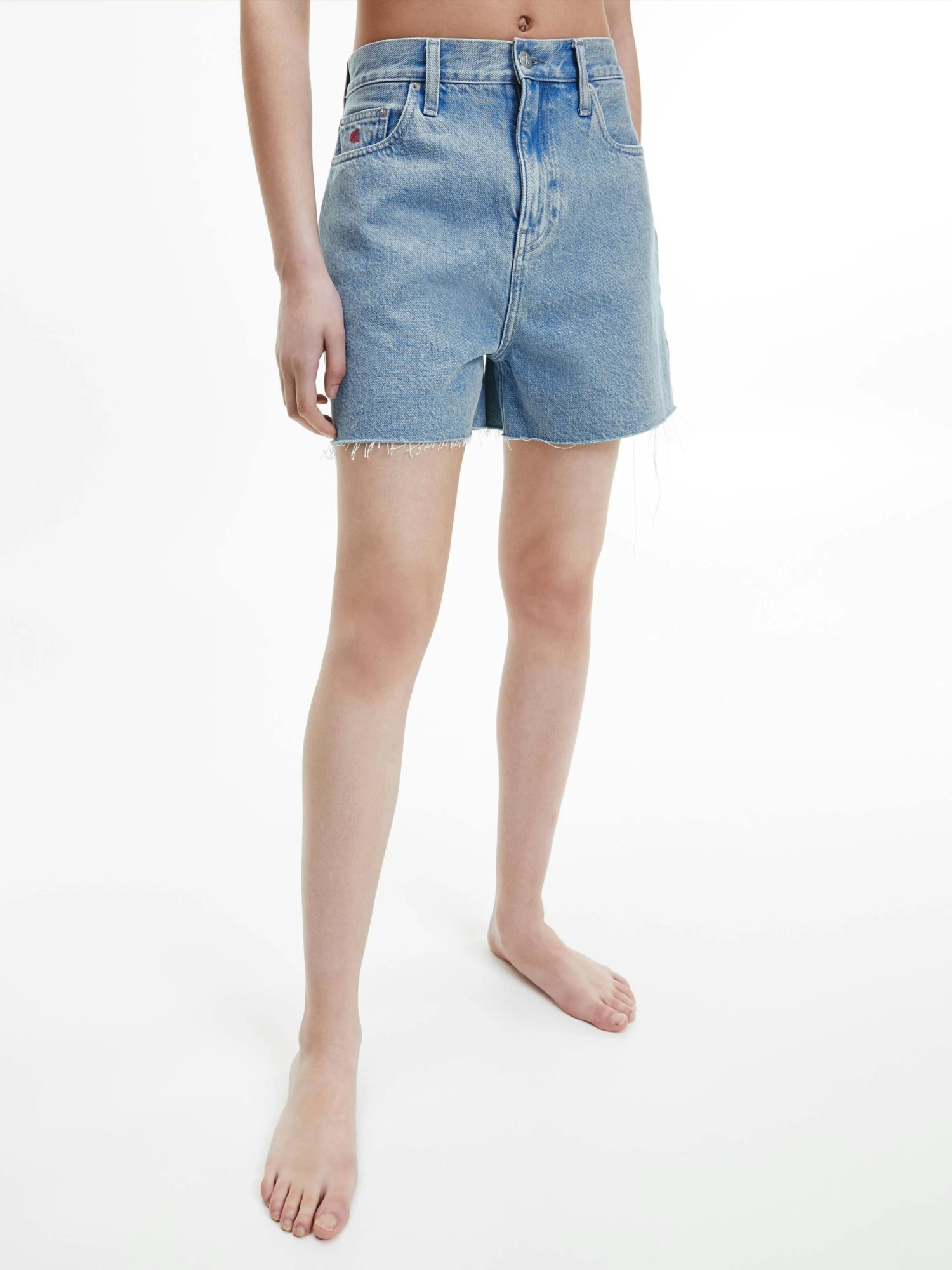 Calvin Klein CK One High Rise Relaxed Denim Shorts