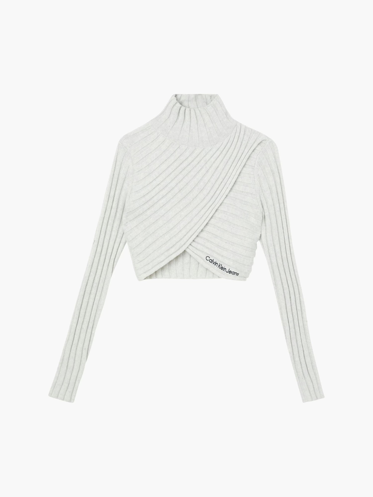 Calvin Klein Wool Knit Wrap Top - Image 5