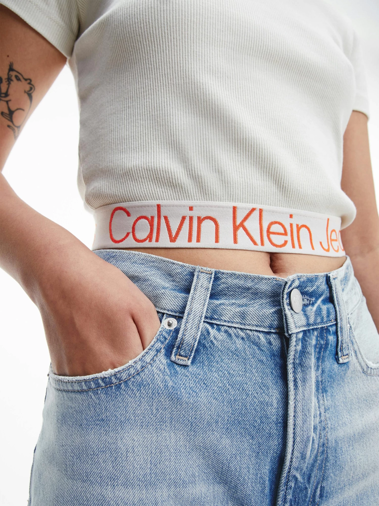 Calvin Klein Cotton Stretch Logo Tape T-shirt - Image 3