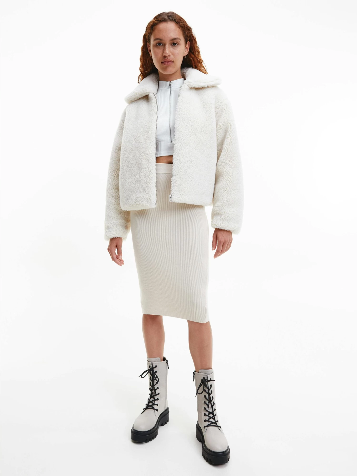 Calvin Klein Padded Sherpa Logo Jacket - Image 4