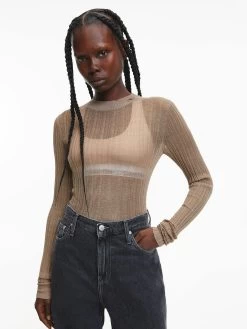 Calvin Klein Slim Sheer Knit Jumper