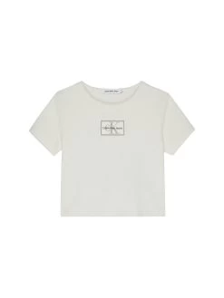 Calvin Klein Girls 8-16 Ribbed Short Sleeve Top