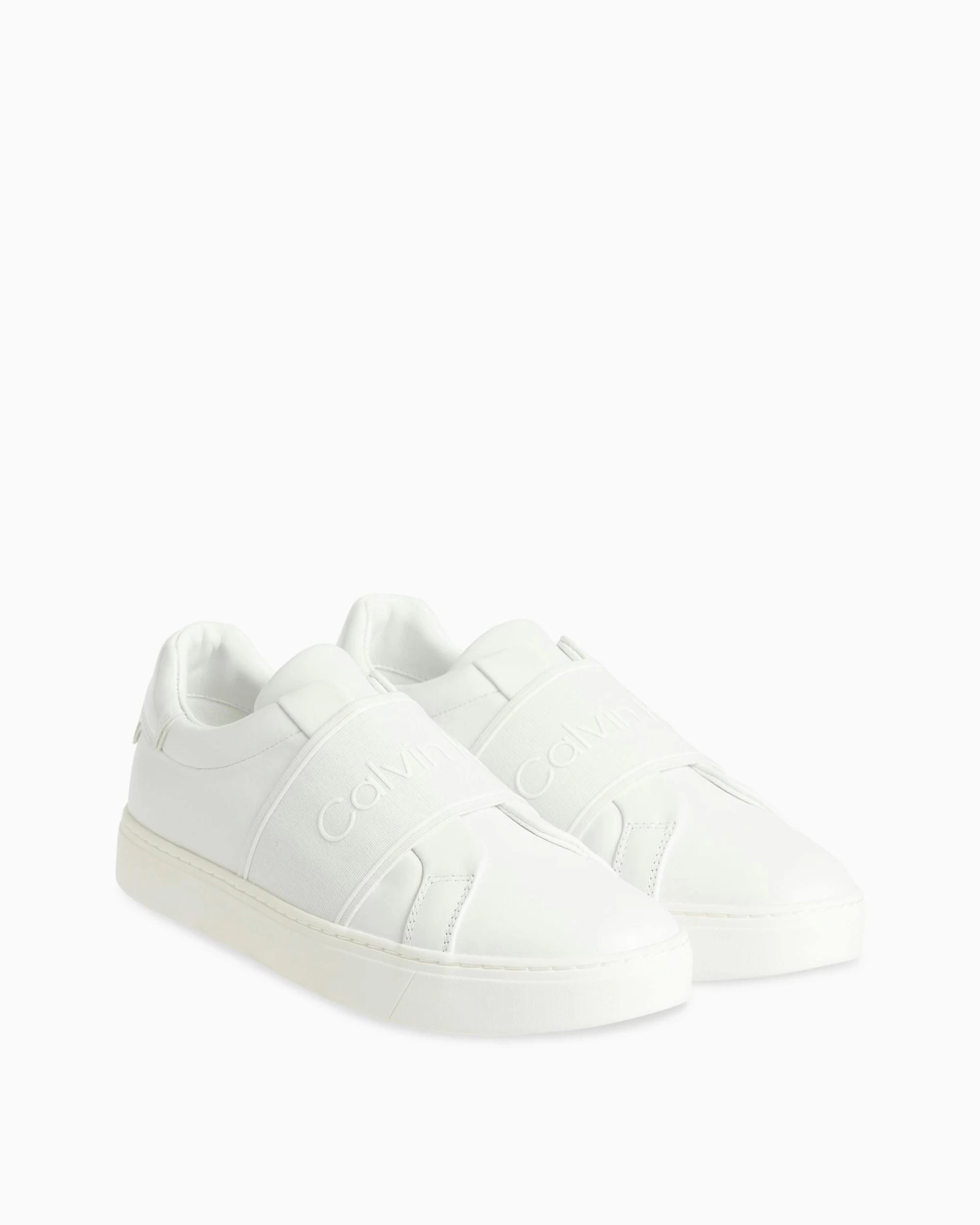 Calvin Klein Leather Slip On Trainers - Image 2