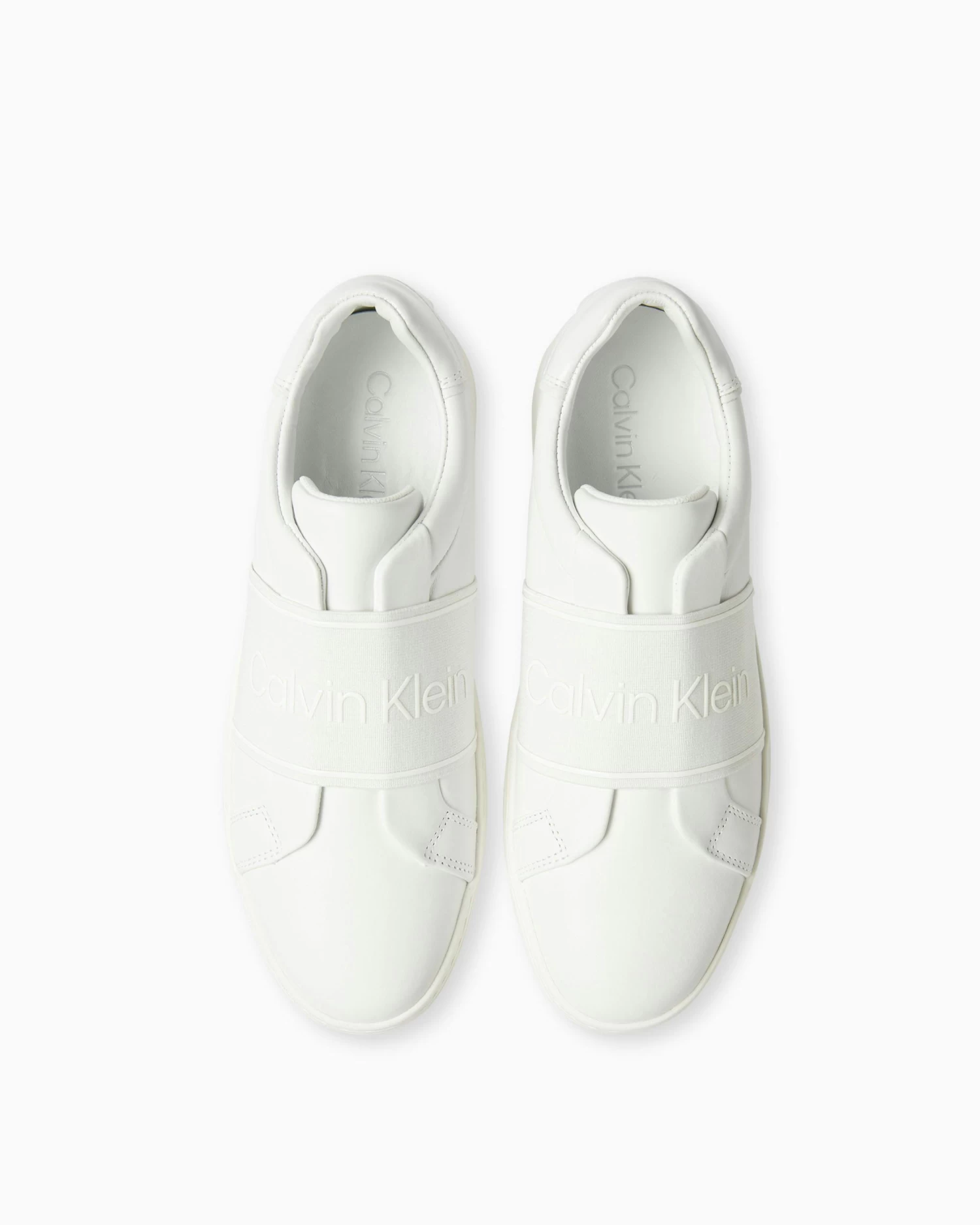 Calvin Klein Leather Slip On Trainers - Image 3