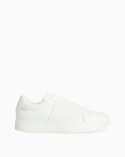 Calvin Klein Leather Slip On Trainers