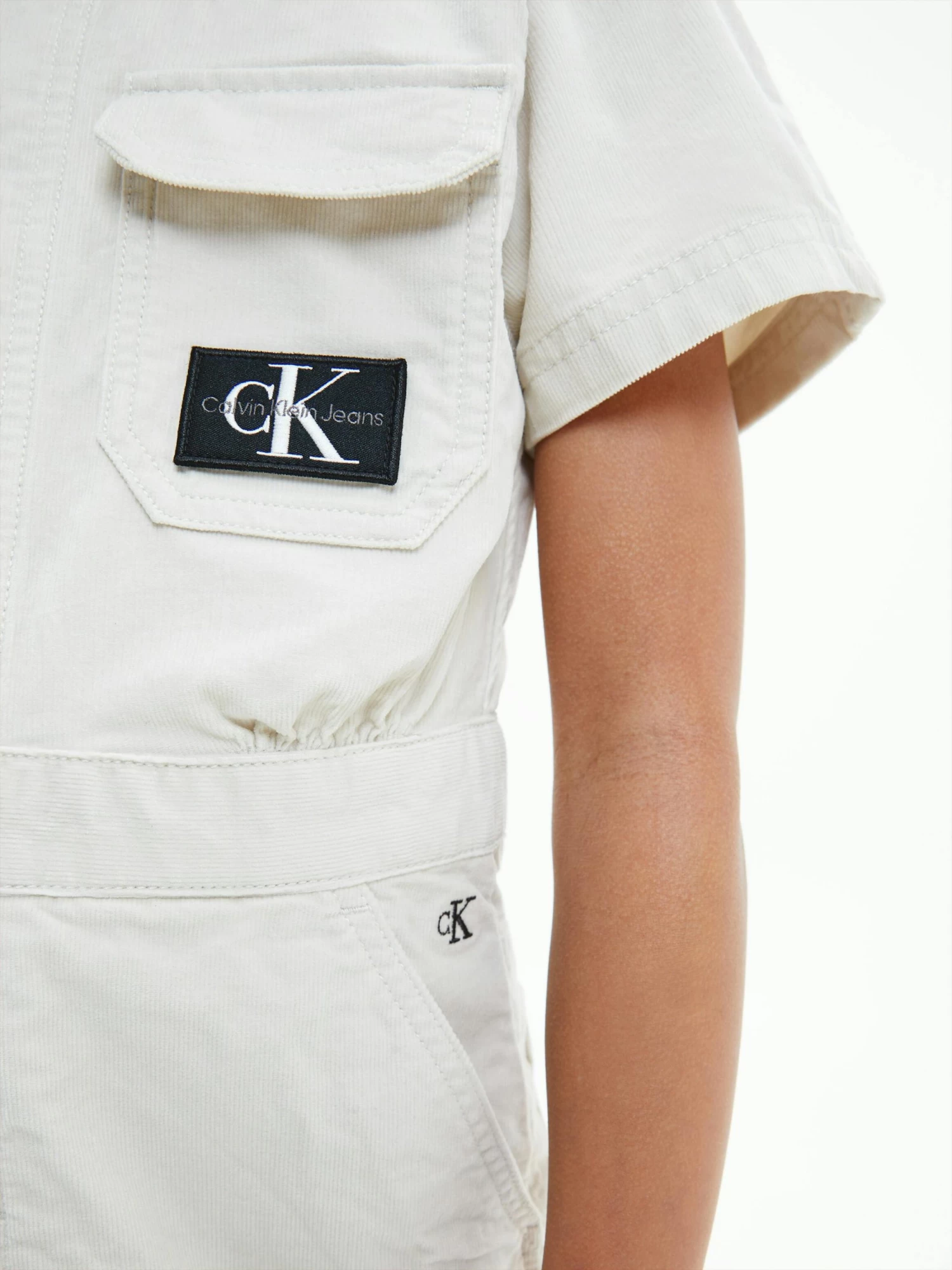 Calvin Klein Girls 4-7 Corduroy Shirt Dress - Image 4