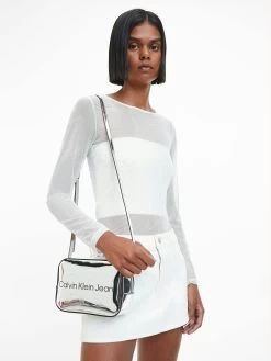 Calvin Klein Recycled Mesh Long Sleeve Bodysuit