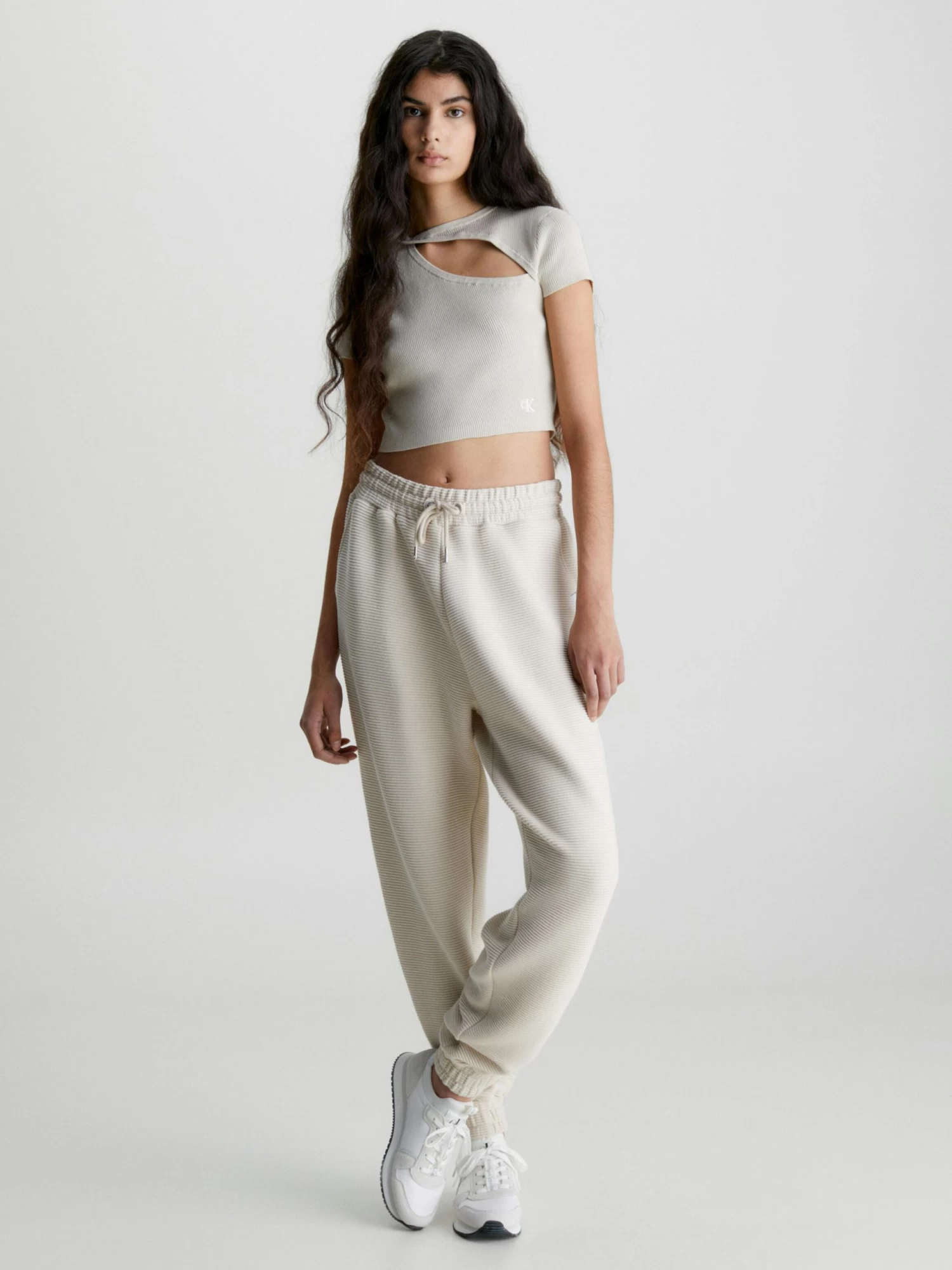 Calvin Klein Relaxed Ribbed Ottoman Joggers - Image 4