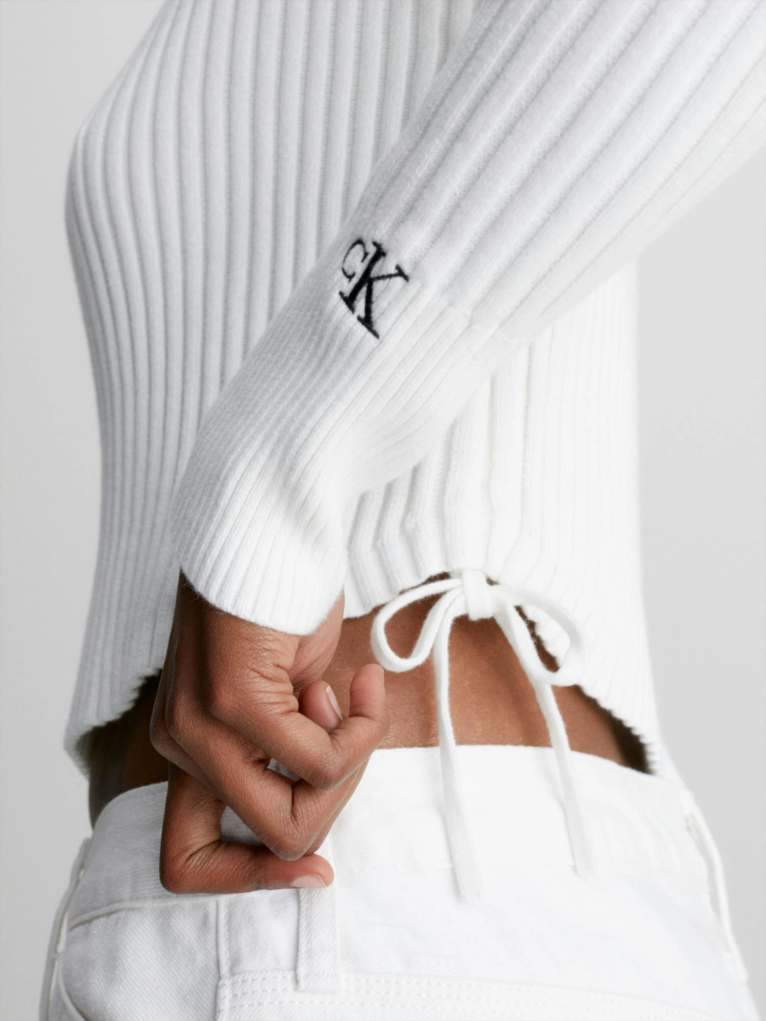 Calvin Klein Organic Cotton Drawstring Jumper - Image 3