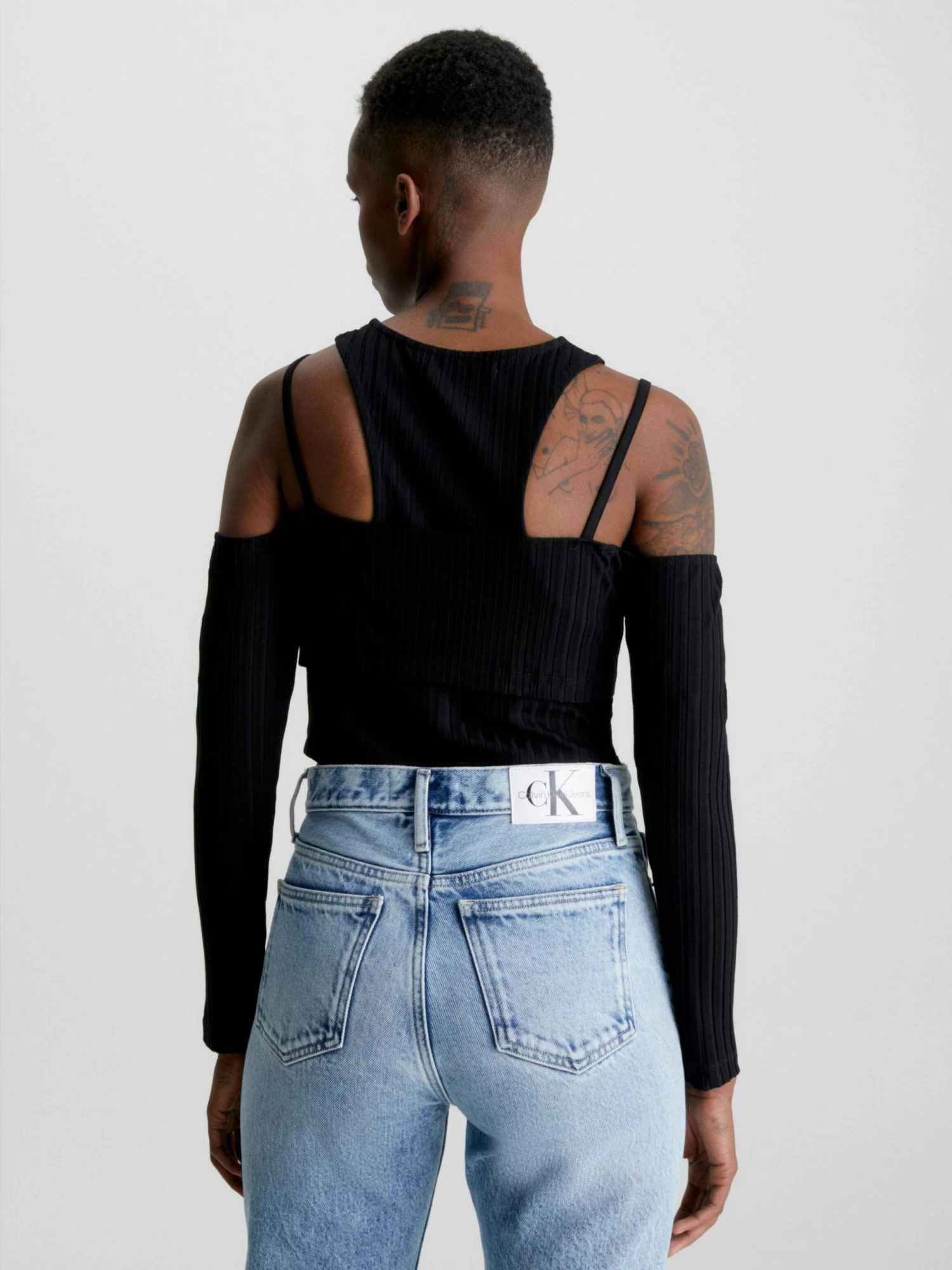 Calvin Klein Double Layer Cut Out Top - Image 2