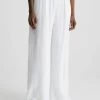 Calvin Klein Crinkle Rayon Wide Leg Trousers