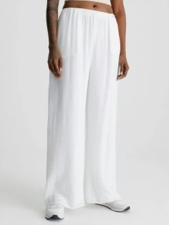 Calvin Klein Crinkle Rayon Wide Leg Trousers