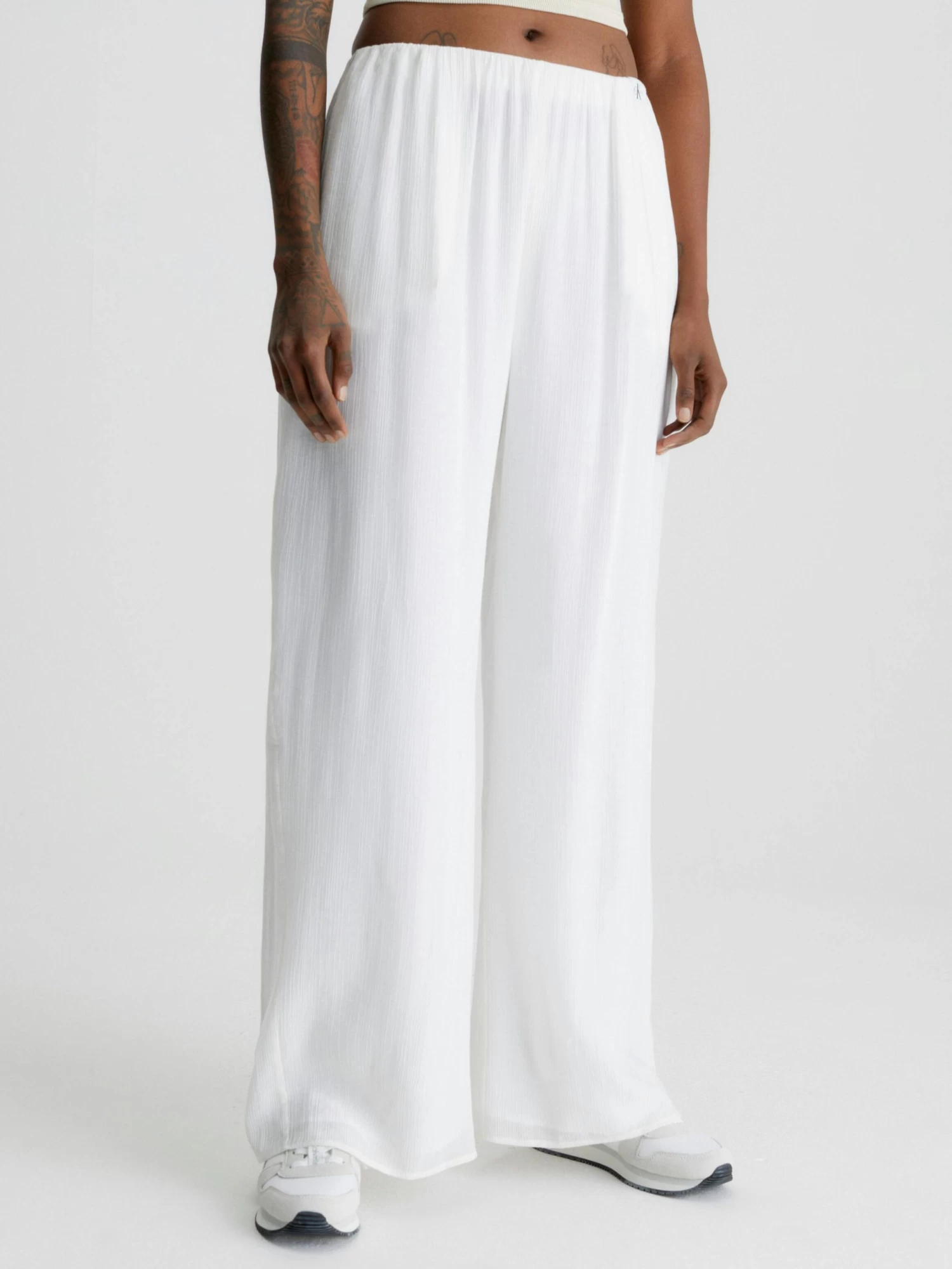 Calvin Klein Crinkle Rayon Wide Leg Trousers