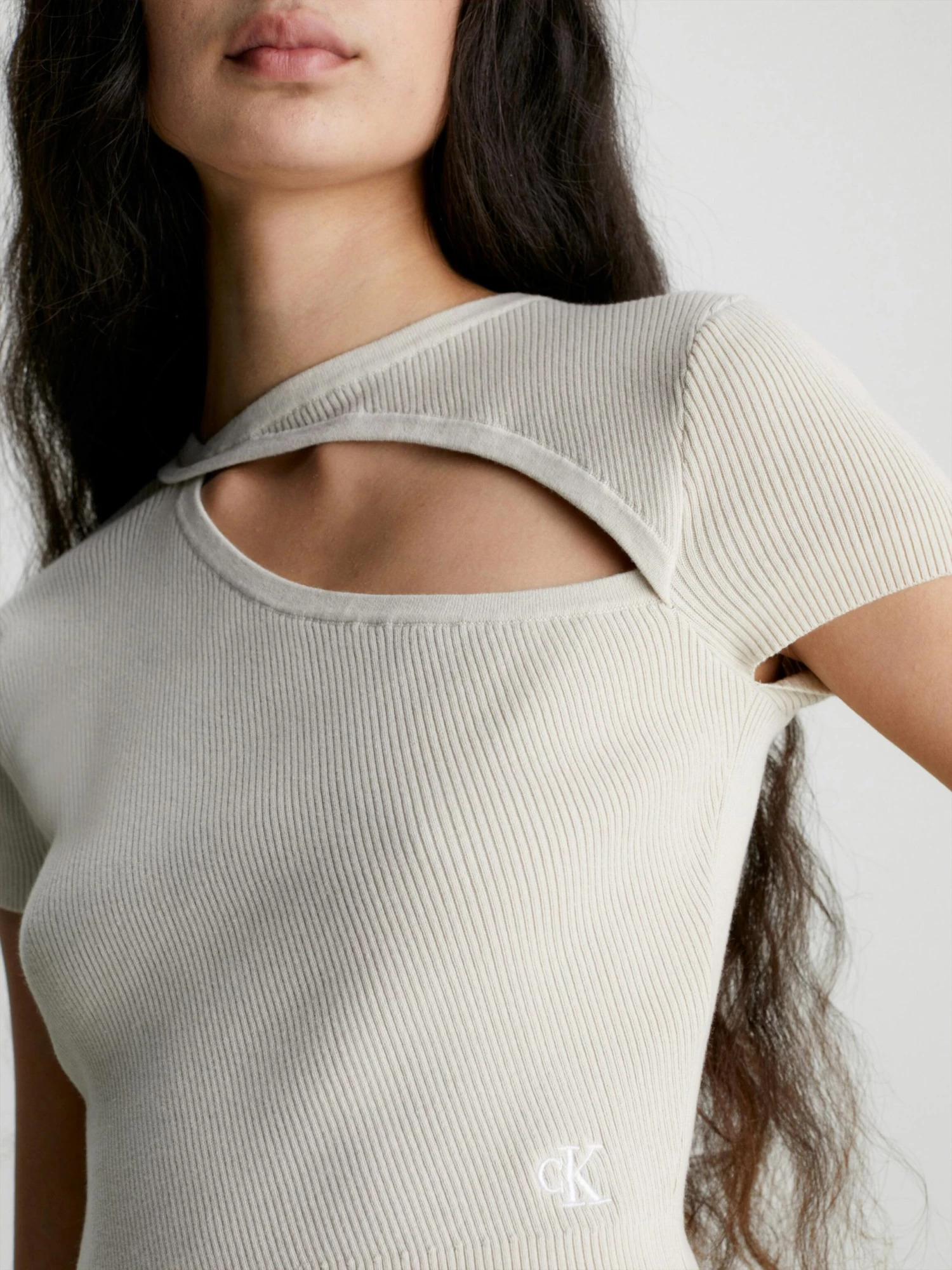 Calvin Klein Organic Cotton Cut Out Top - Image 3