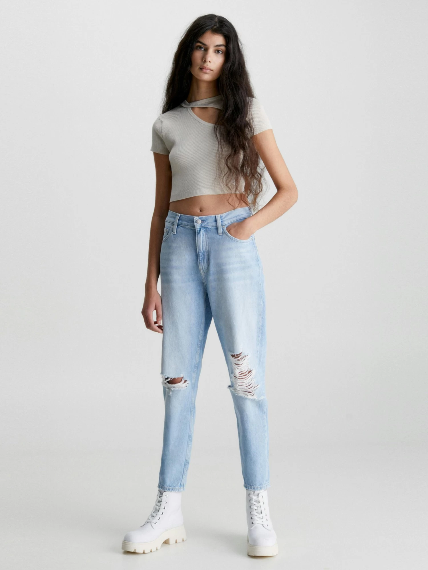 Calvin Klein Organic Cotton Cut Out Top - Image 4