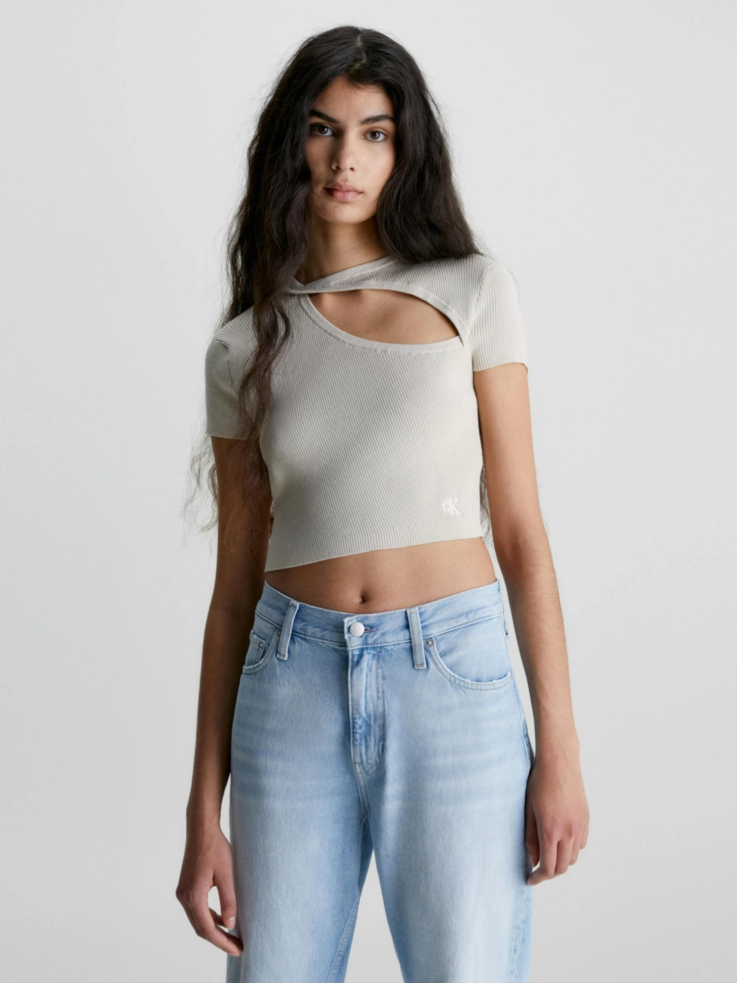 Calvin Klein Organic Cotton Cut Out Top