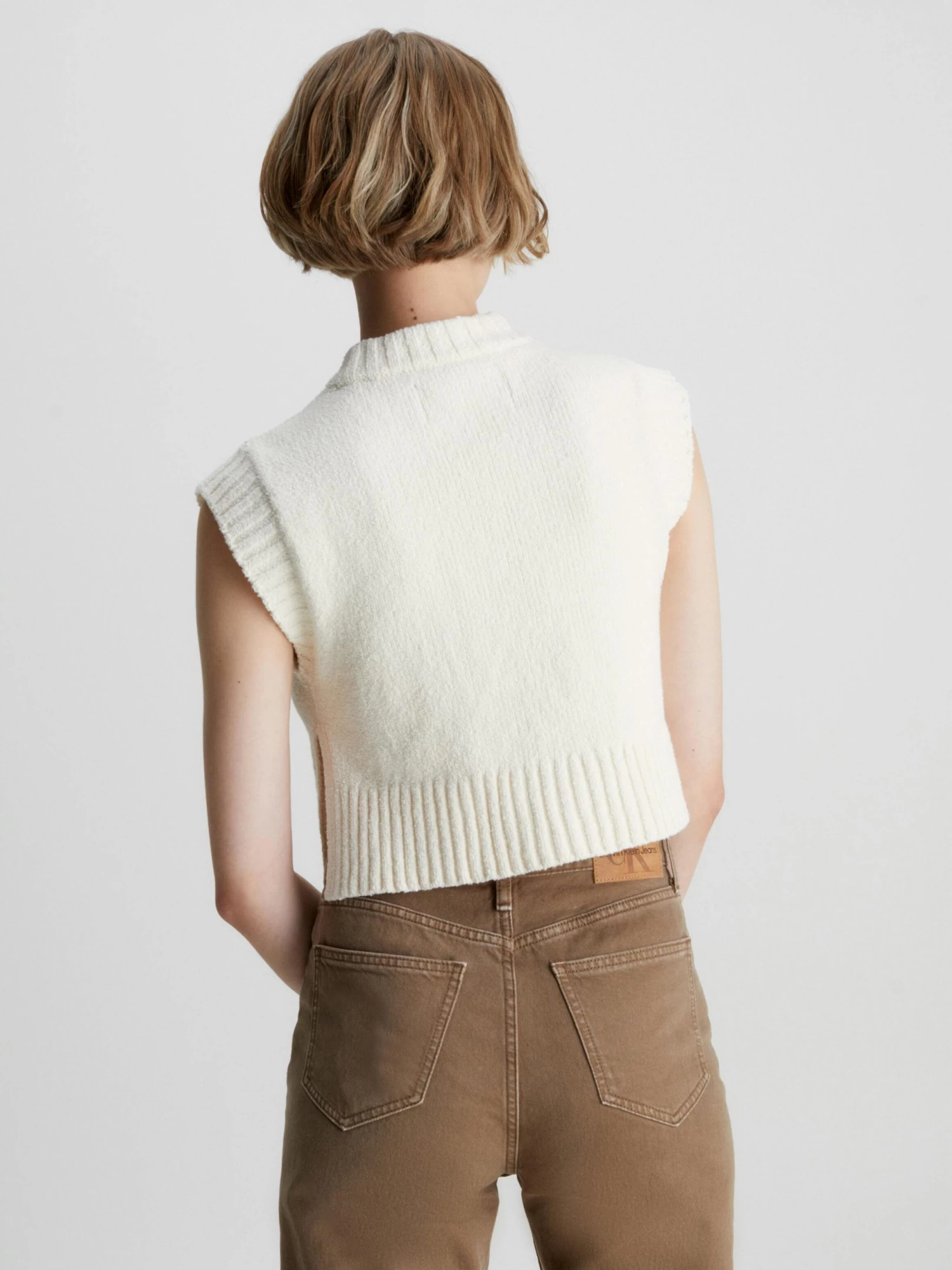 Calvin Klein Cotton Boucle Vest - Image 2