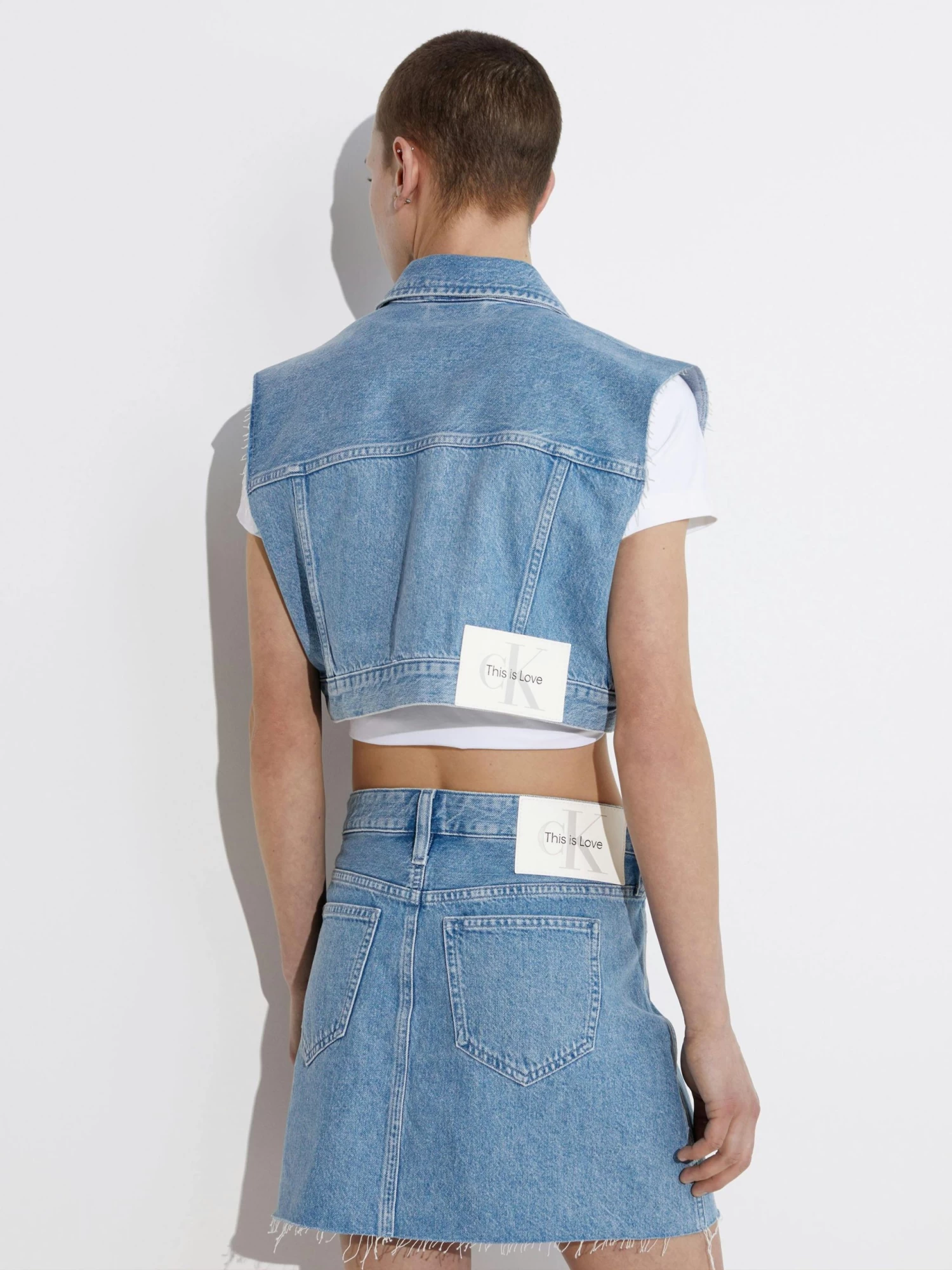 Calvin Klein Pride Cropped 90s Denim Vest - Image 3