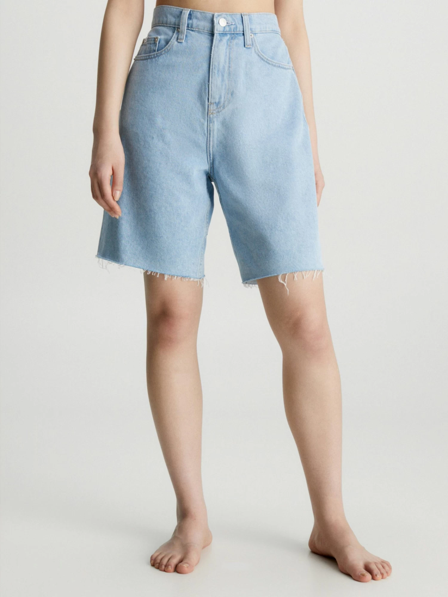 Calvin Klein High Rise Relaxed Denim Shorts