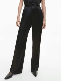 Calvin Klein Wide Leg Satin Trousers