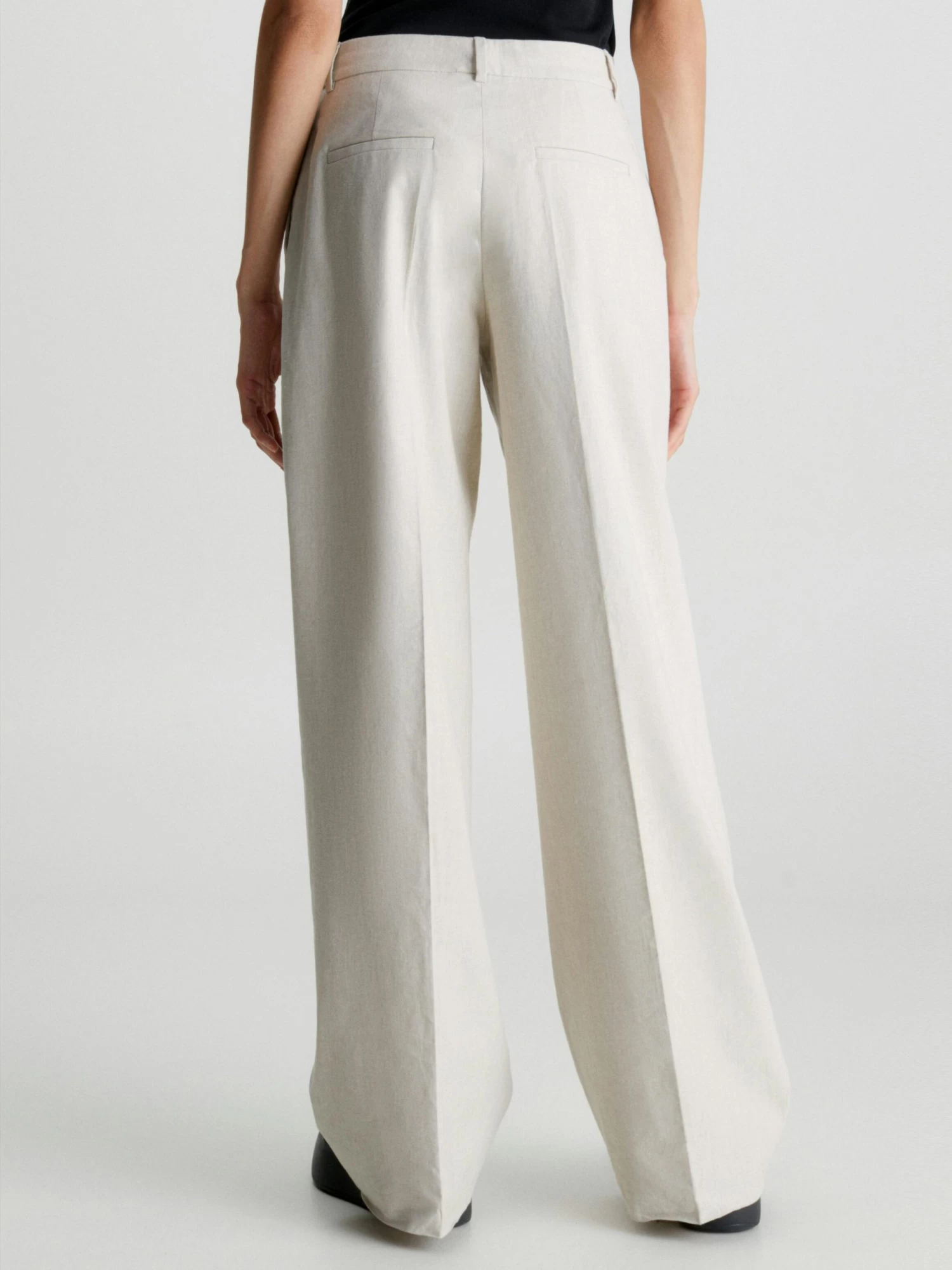 Calvin Klein Linen Wide Leg Trousers - Image 2