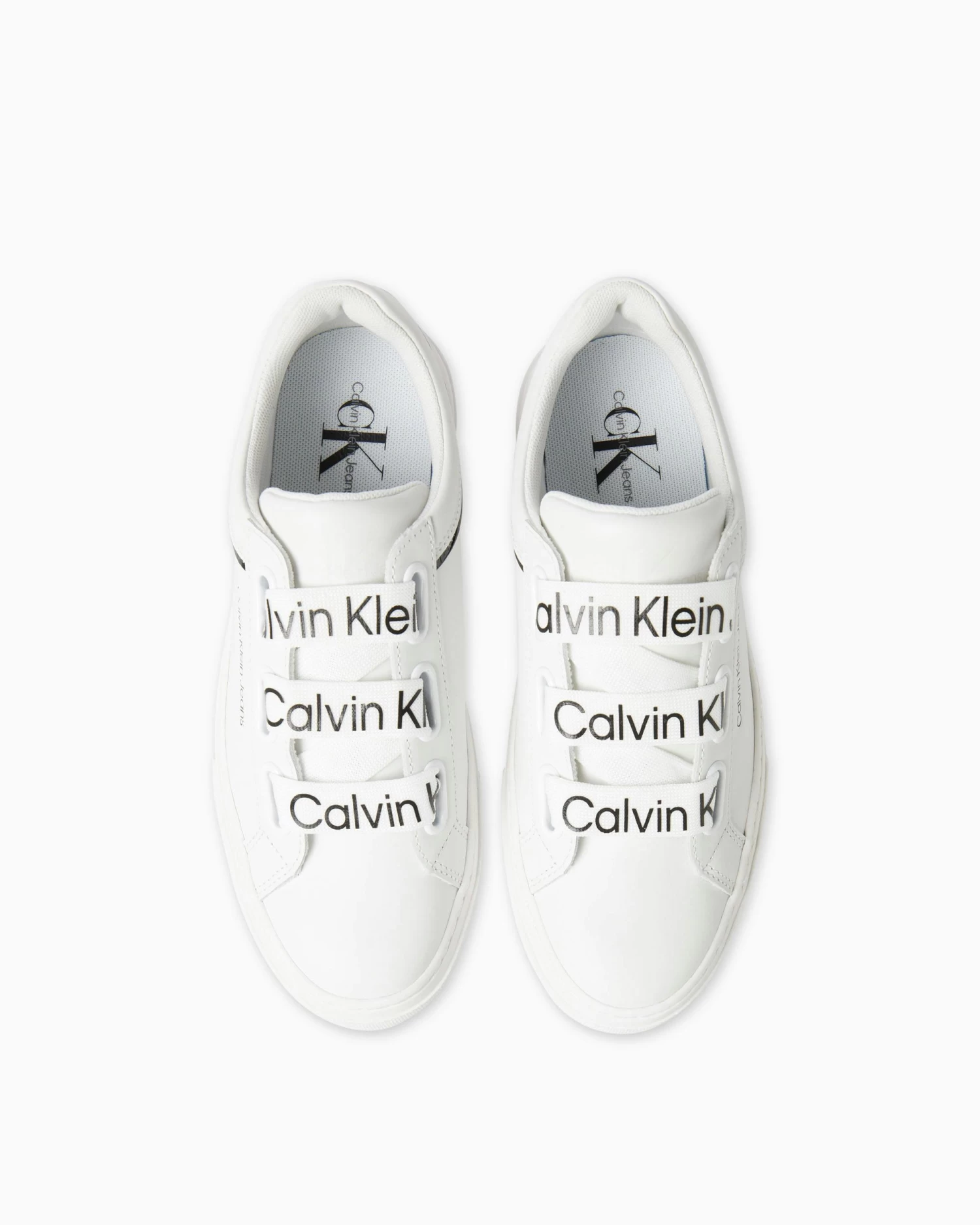 Calvin Klein Leather Low Top Lace Up Sneakers - Image 3