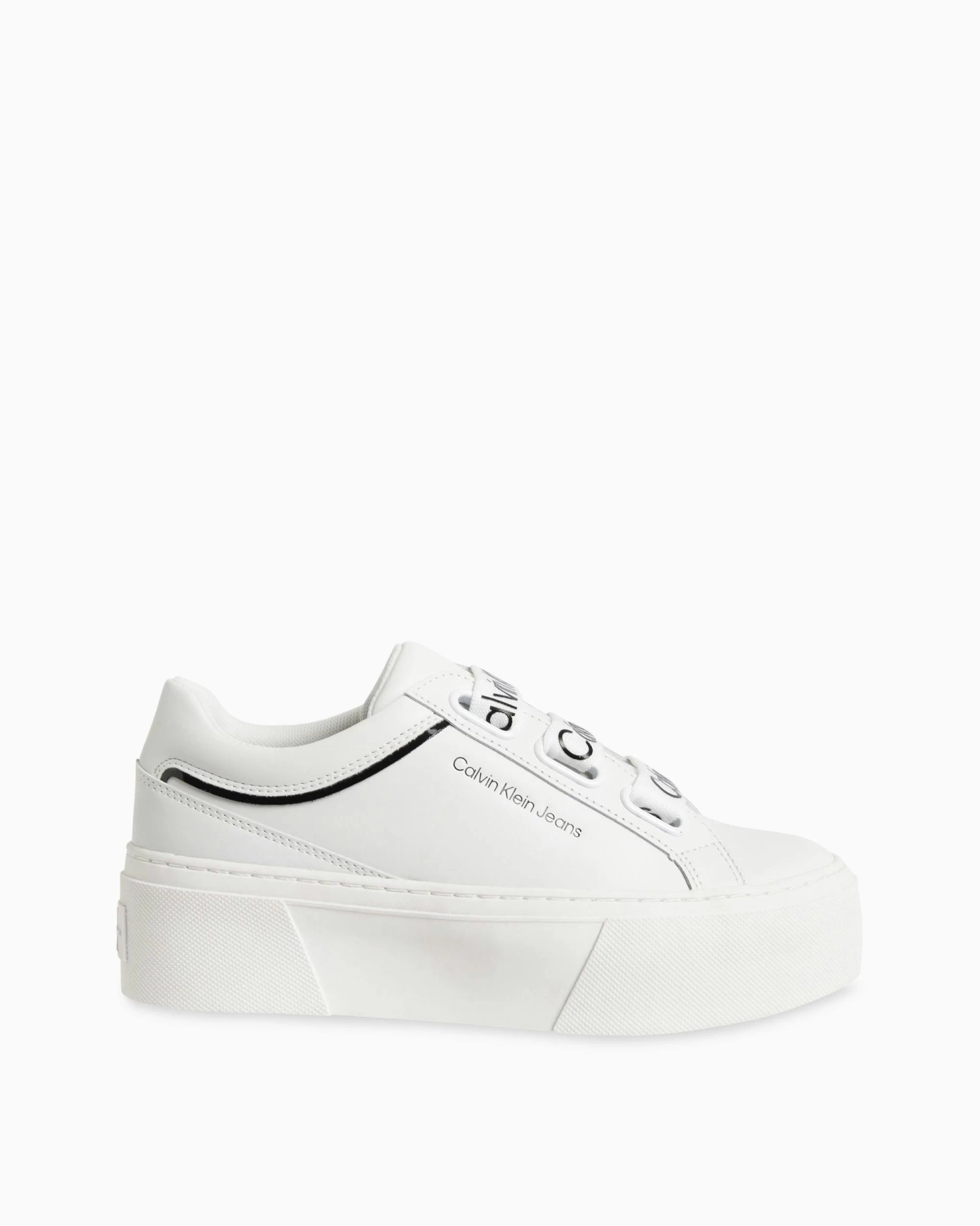 Calvin Klein Leather Low Top Lace Up Sneakers