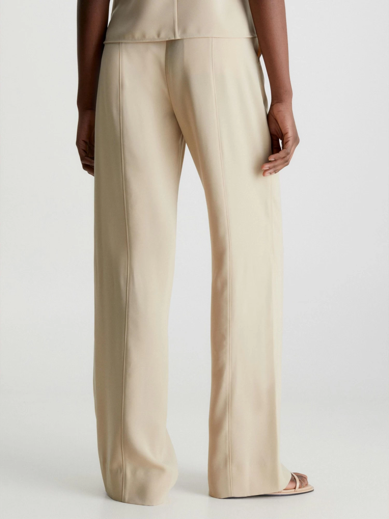 Calvin Klein Wide Leg Twill Trousers - Image 2