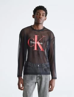 Calvin Klein Pride Relaxed Mesh Long Sleeve T-Shirt