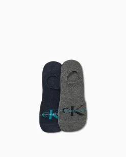 Calvin Klein 2 Pack Monogram Logo Liner Socks