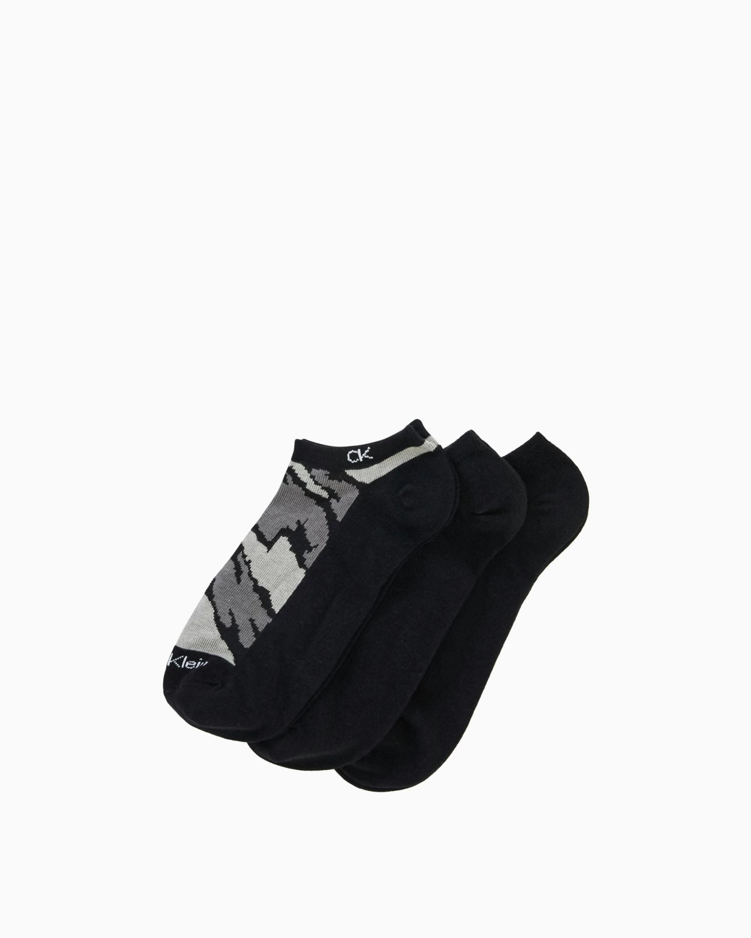 Calvin Klein 3 Pack Mesh Camo Flat Knit No Show Socks - Image 2