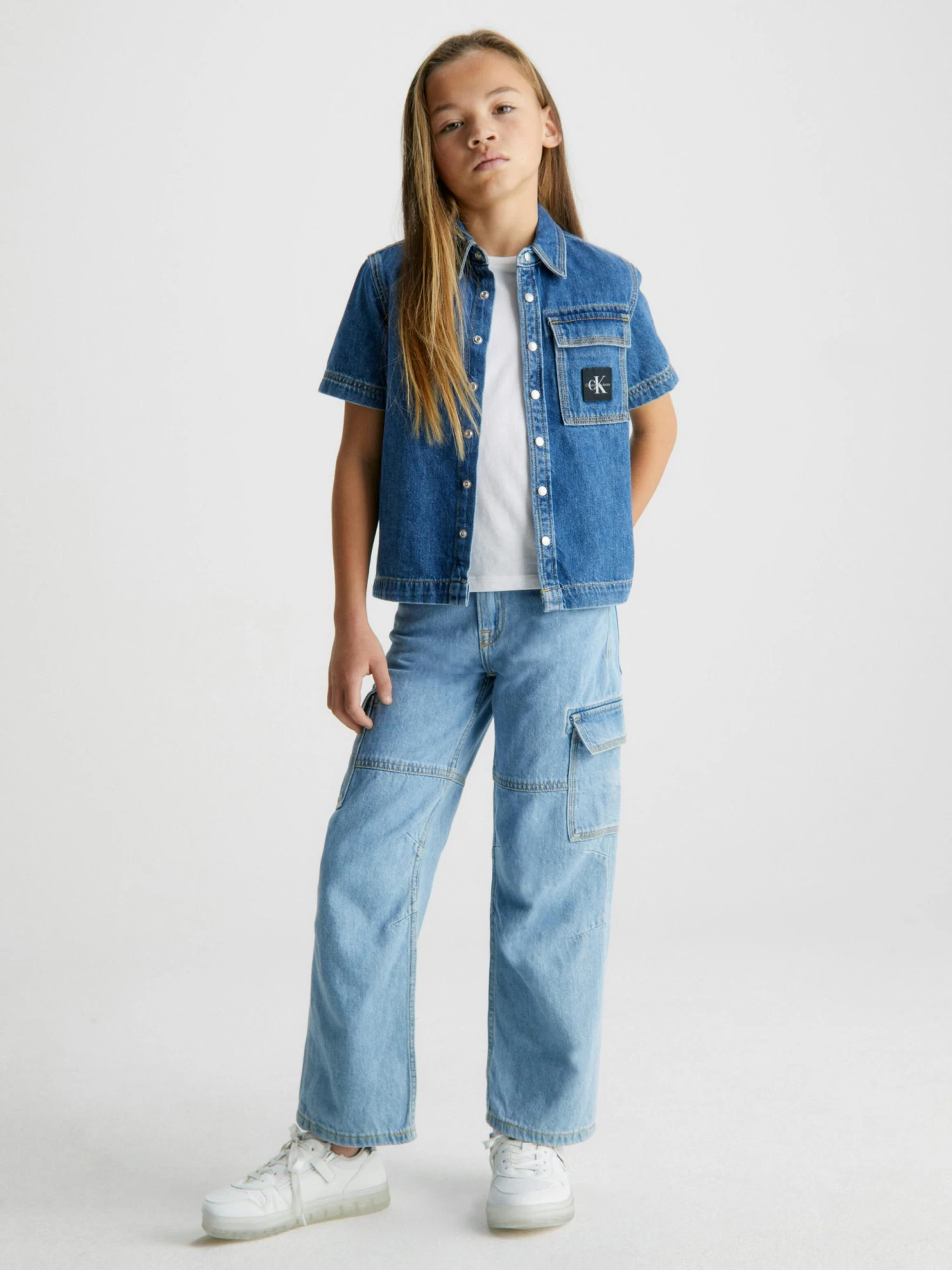 Calvin Klein Boys 3-7 Denim Overshirt - Image 5