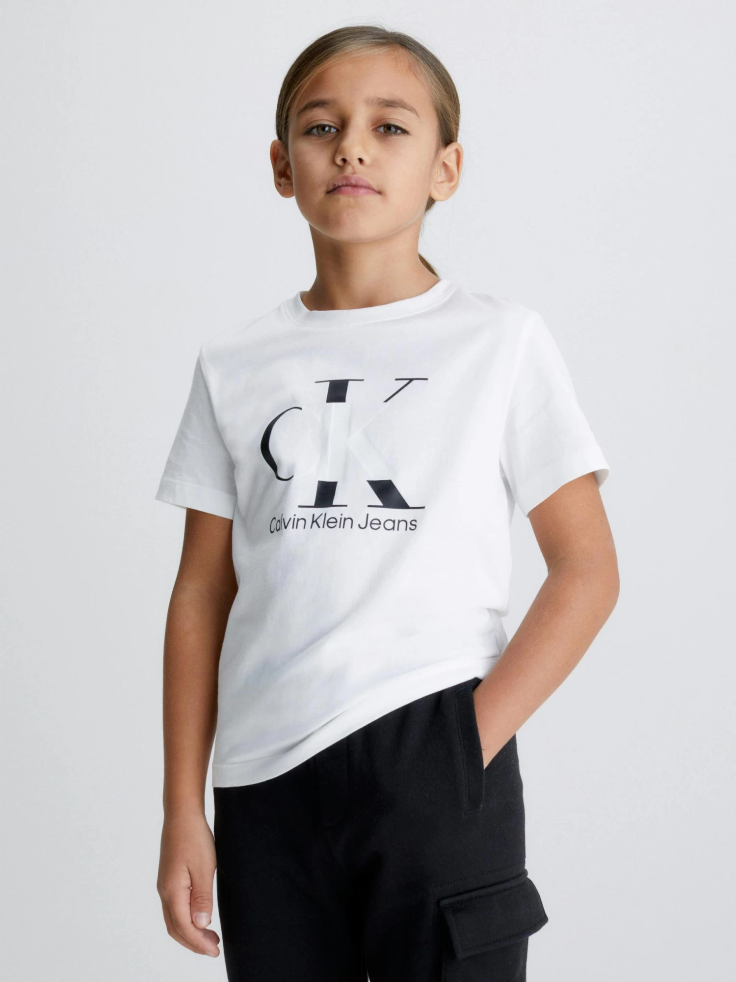 Calvin Klein Boys 3-7 Cotton Logo T-Shirt - Image 2